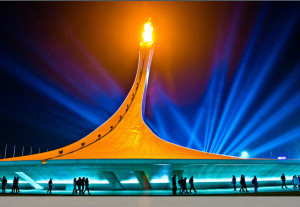 Everything on a large scale: The Sochi Olympic flame Photo courtesy: www.flickr.com