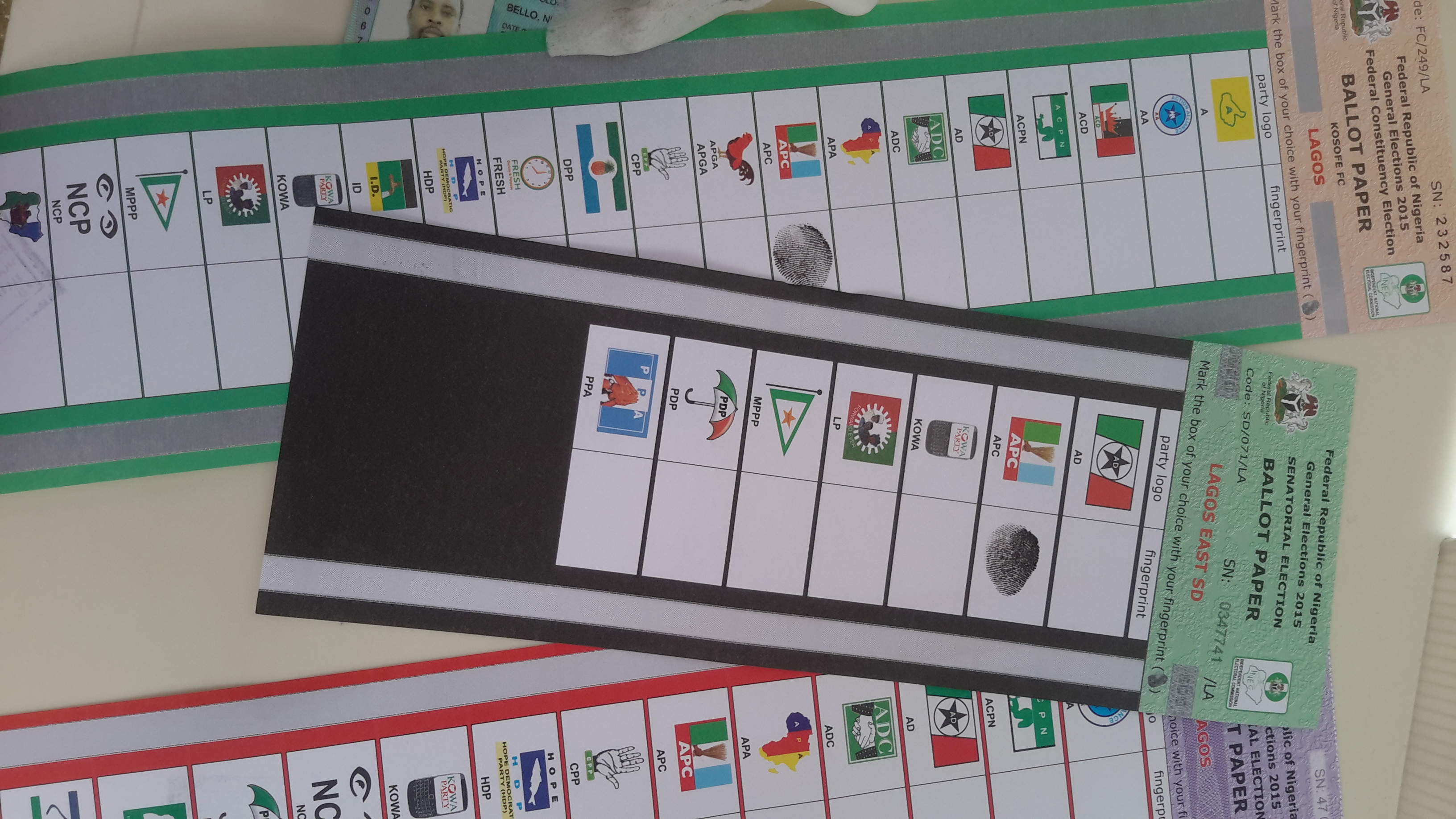 Ballot Papers - Source: Original picture from Nejeed Bello