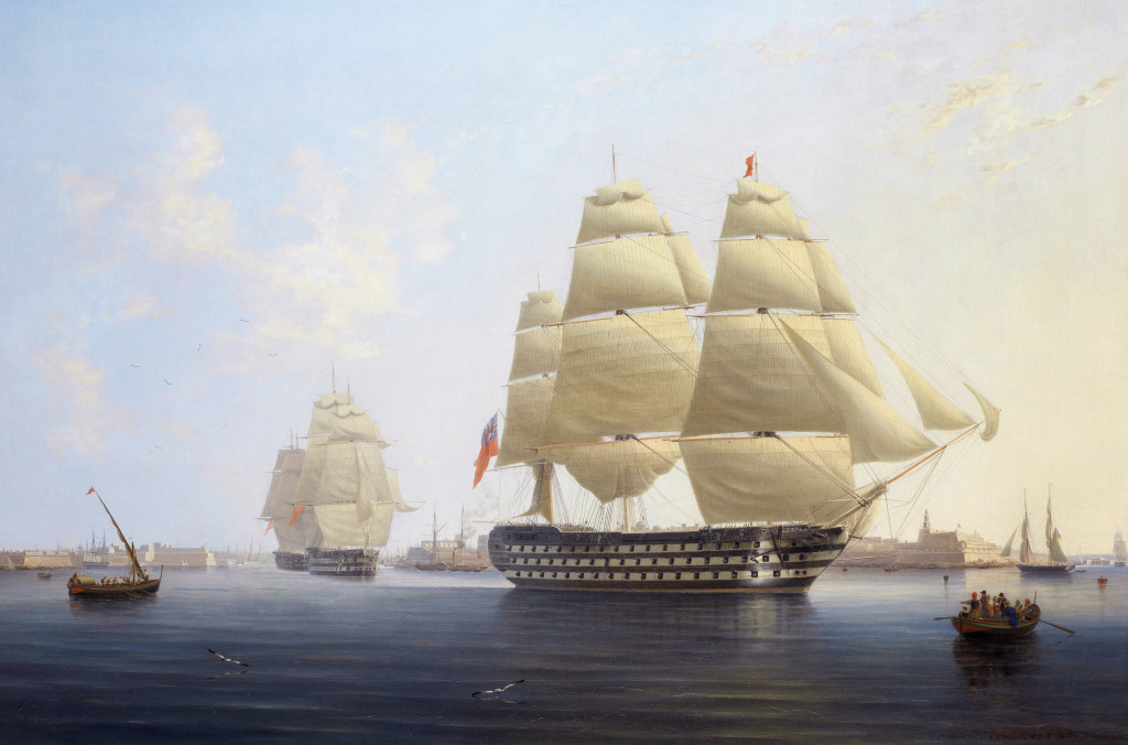 HMS Queen leaving Malta