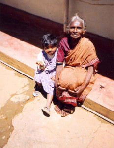 A grandmother and grandchild in poverty-stricken Tamil hill country (Michael Keller, 2004)