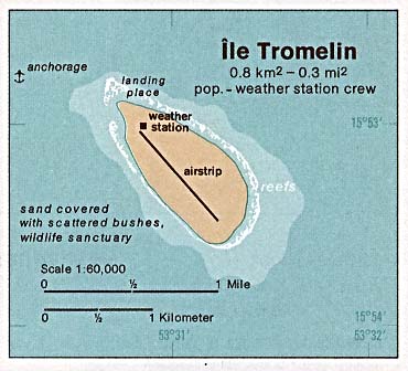 Map of Tromelin Island in the Indian Ocean via Wikimedia Commons