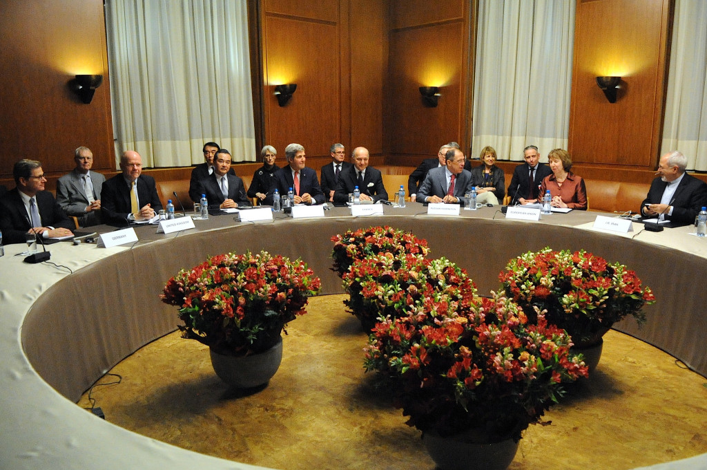 Foreign Ministers of P5+1, EU, and Iran at the United Nations Headquarters in Geneva, Switzerland, after the group concluded negotiations about Iran's nuclear capabilities on November 24, 2013 – US Department of State via Flickr