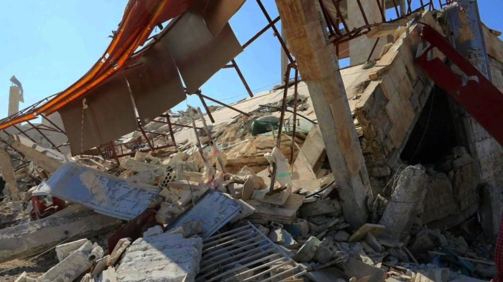 Ruins of a hospital run by Médecins Sans Frontières in northern Syria. Photo: Médecins Sans Frontières