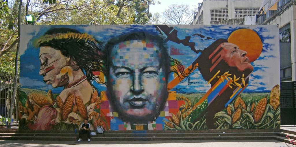 Hugo Chavez mural in Caracas.